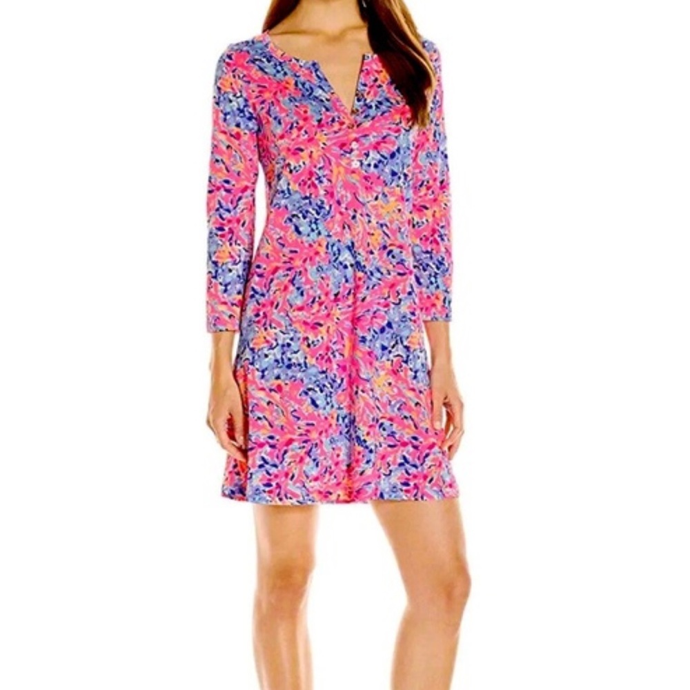Lilly Pulitzer Pink and Blue Floral Dress
